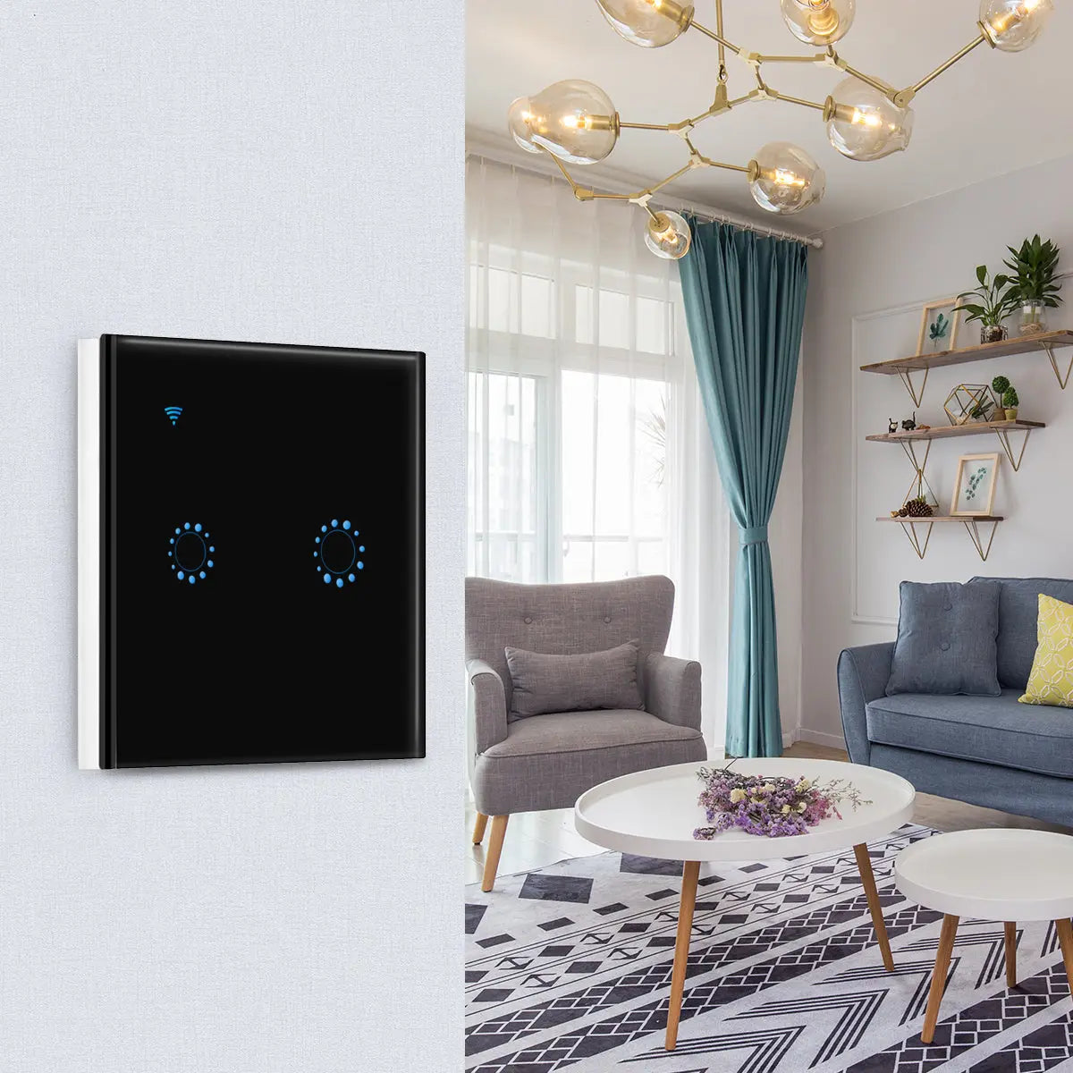 Smart Home Touch Light Switch Teal Simba