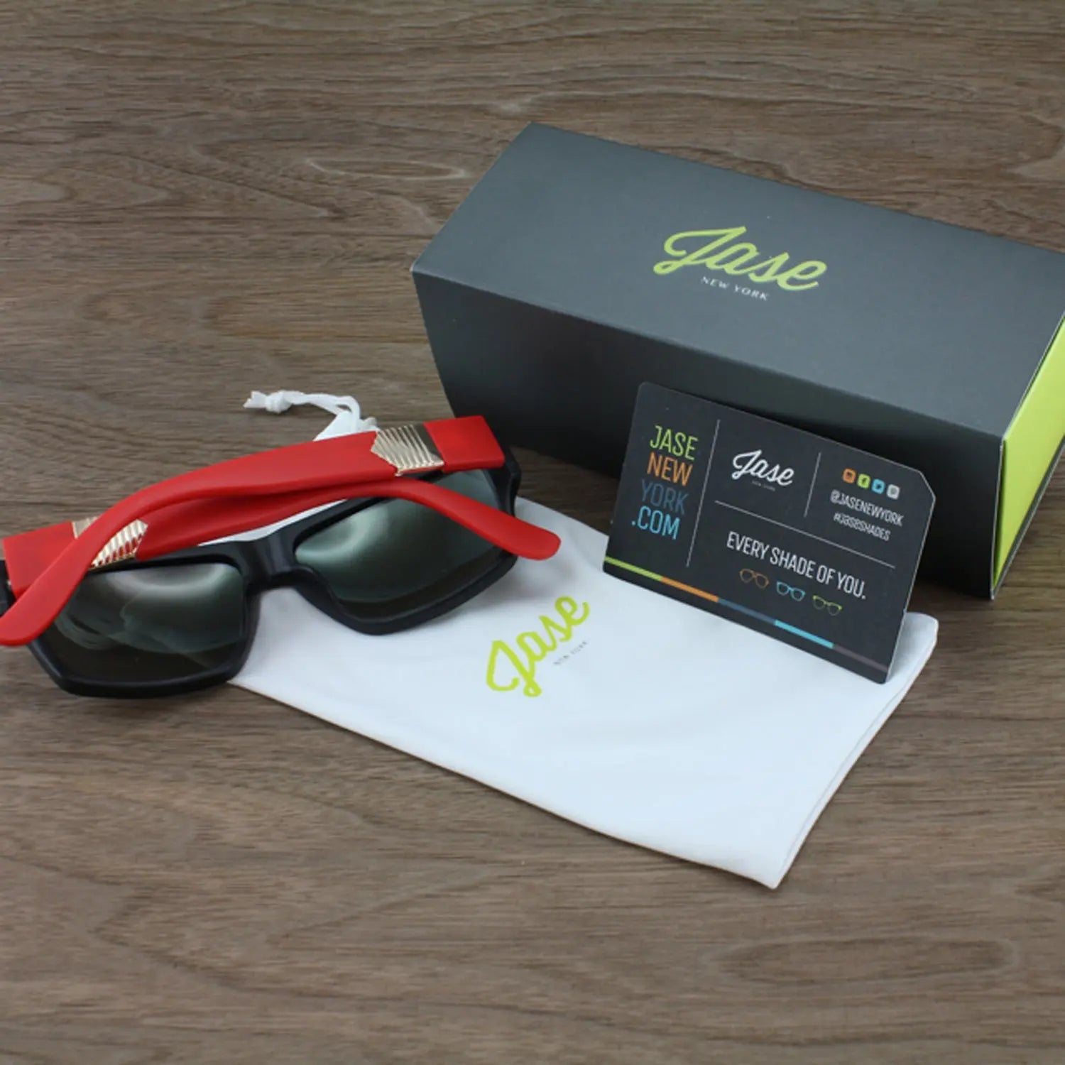 Jase New York Carter Sunglasses Mint Green Cherry