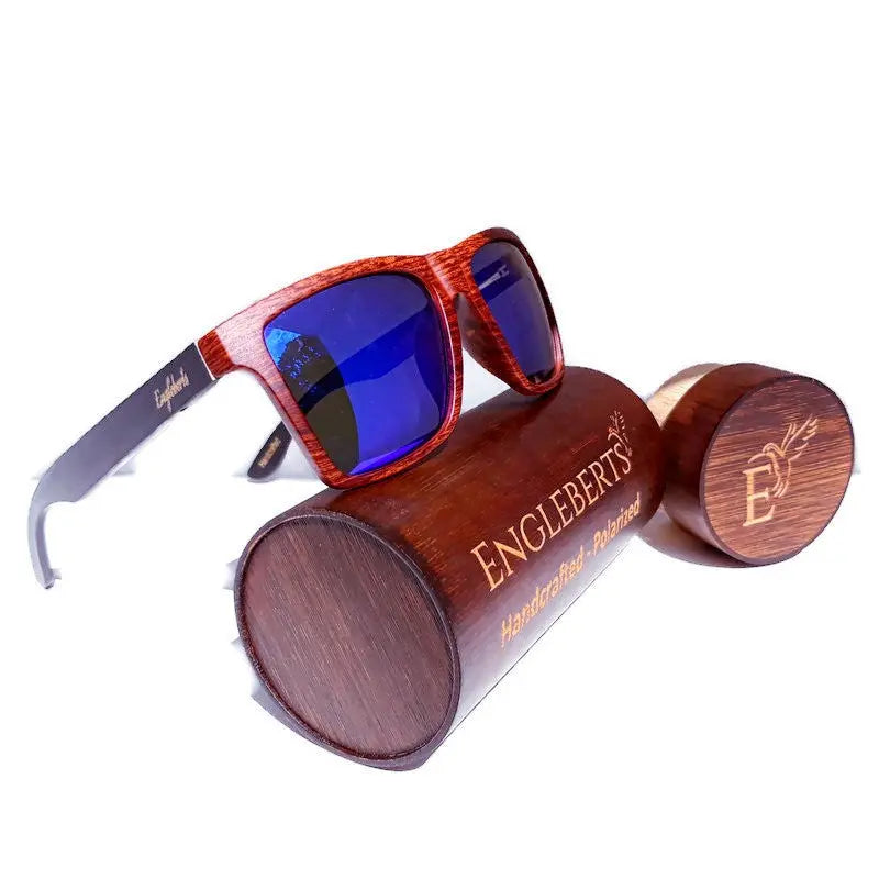 Oak Colored Bamboo Sunglasses Purple Ariadne