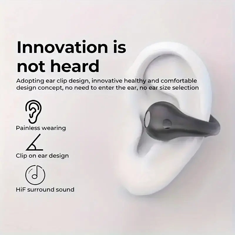 Open Ear Clip Wireless Earbuds Lilac Milo