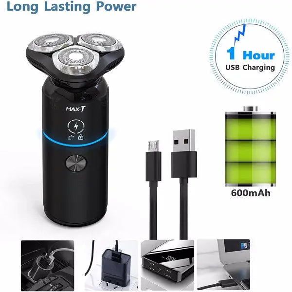 Men's Electric Rechargeable Waterproof Shaver Teal Simba