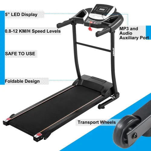 Classic Style Folding Electric Treadmill Teal Simba