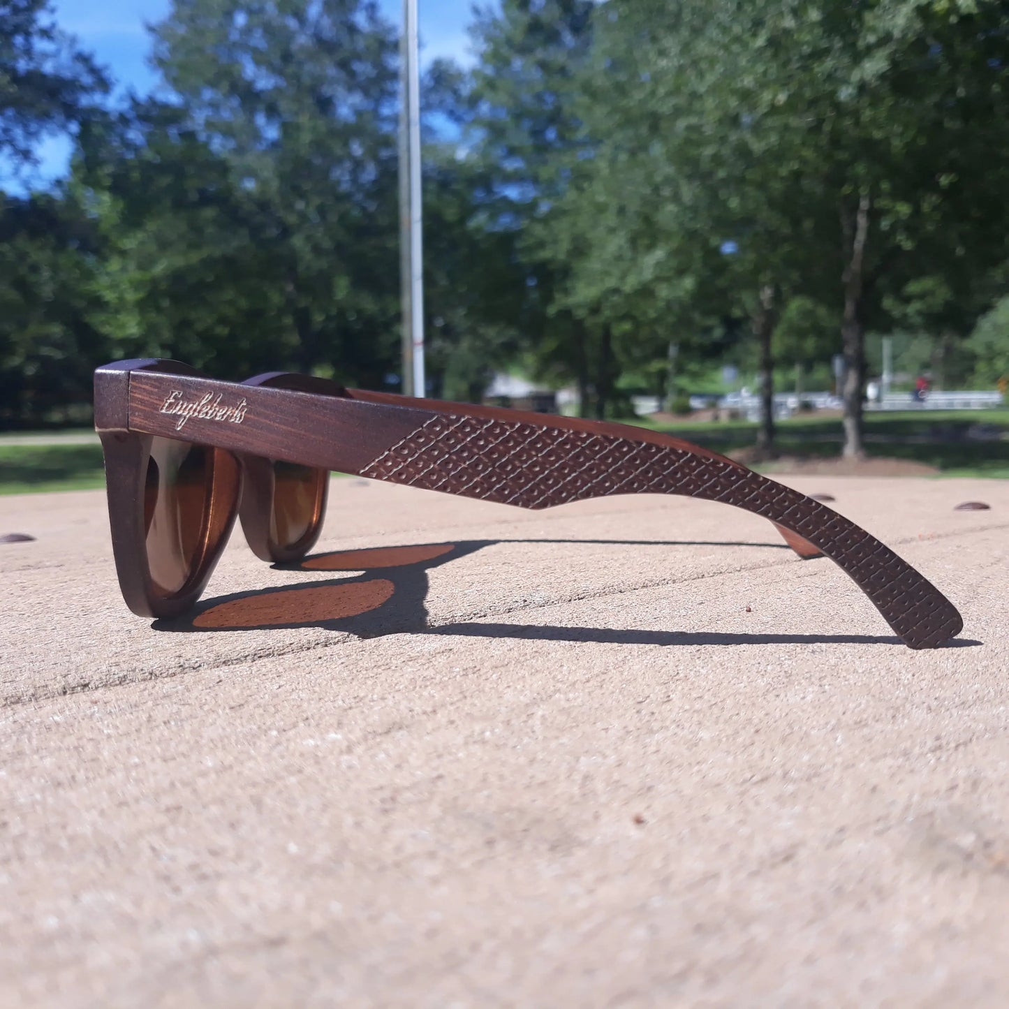 Sienna Wooden Sunglasses W/Bamboo Case Purple Ariadne
