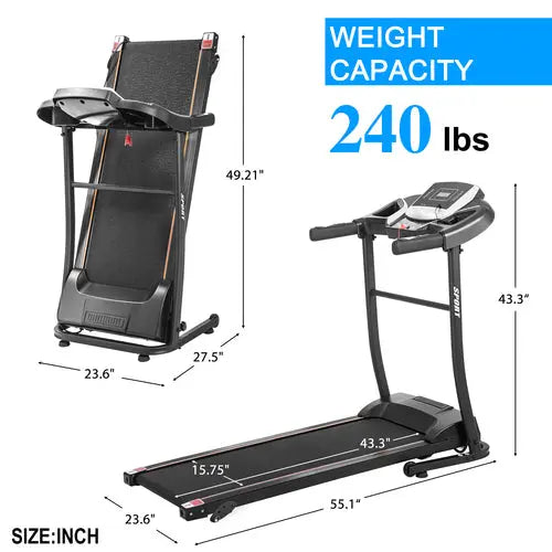 Classic Style Folding Electric Treadmill Teal Simba