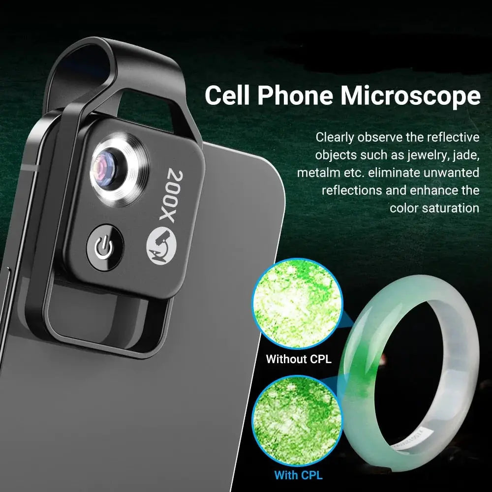 200X Magnification Lens Smartphone Yellow Pandora
