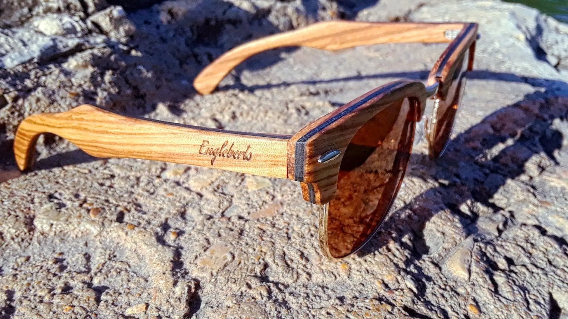 Ebony and Zebrawood Sunglasses Purple Ariadne