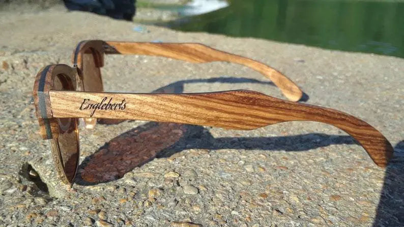 Ebony and Zebrawood Sunglasses Purple Ariadne