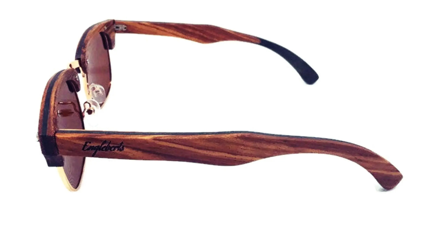 Ebony and Zebrawood Sunglasses Purple Ariadne