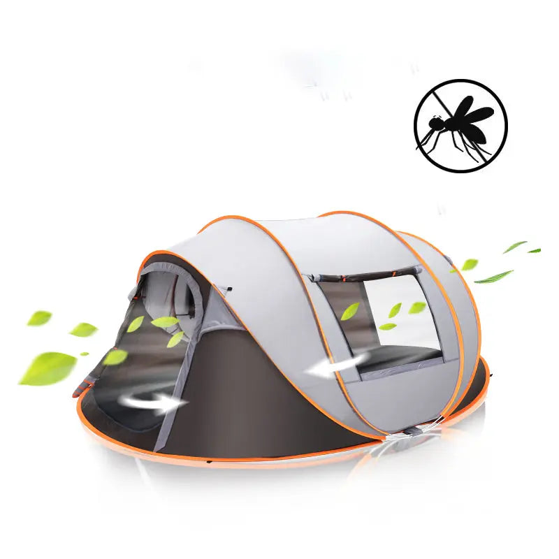 Large Automatic Pop-Up Camping Tent Yellow Pandora