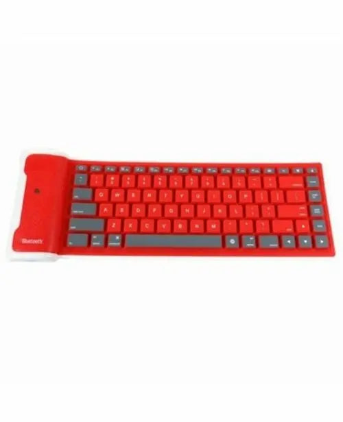 Flexible Silicone Bluetooth Keyboard Salmon Lucky