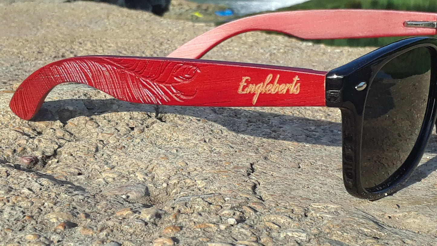 Rosewood Sunglasses With Wood Case Purple Ariadne