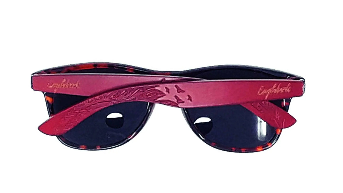 Red Bamboo Tortoise Framed Sunglasses Purple Ariadne